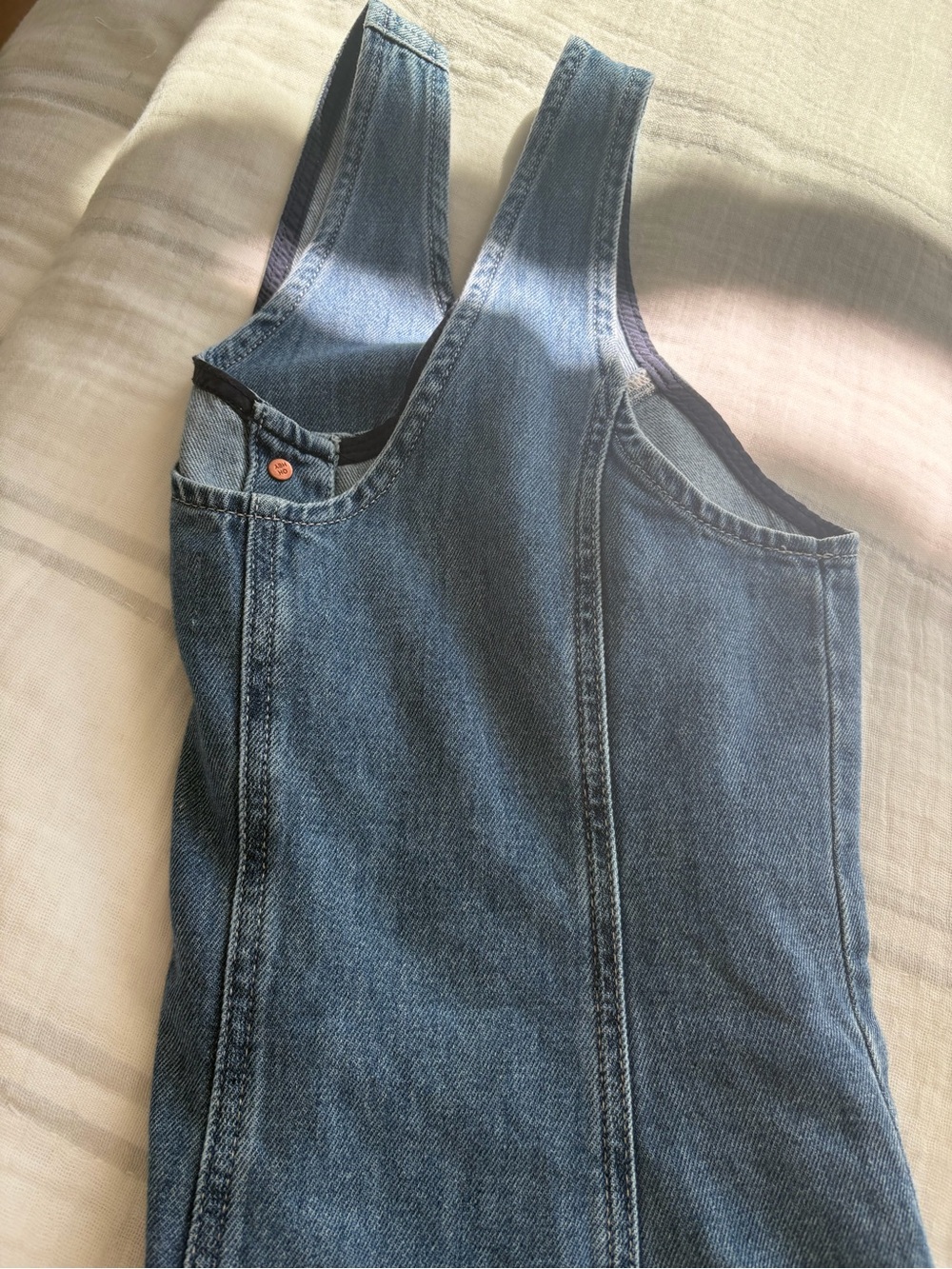 Marine Layer Blue Denim Button-Front Mini Dress - Picture 3 of 11
